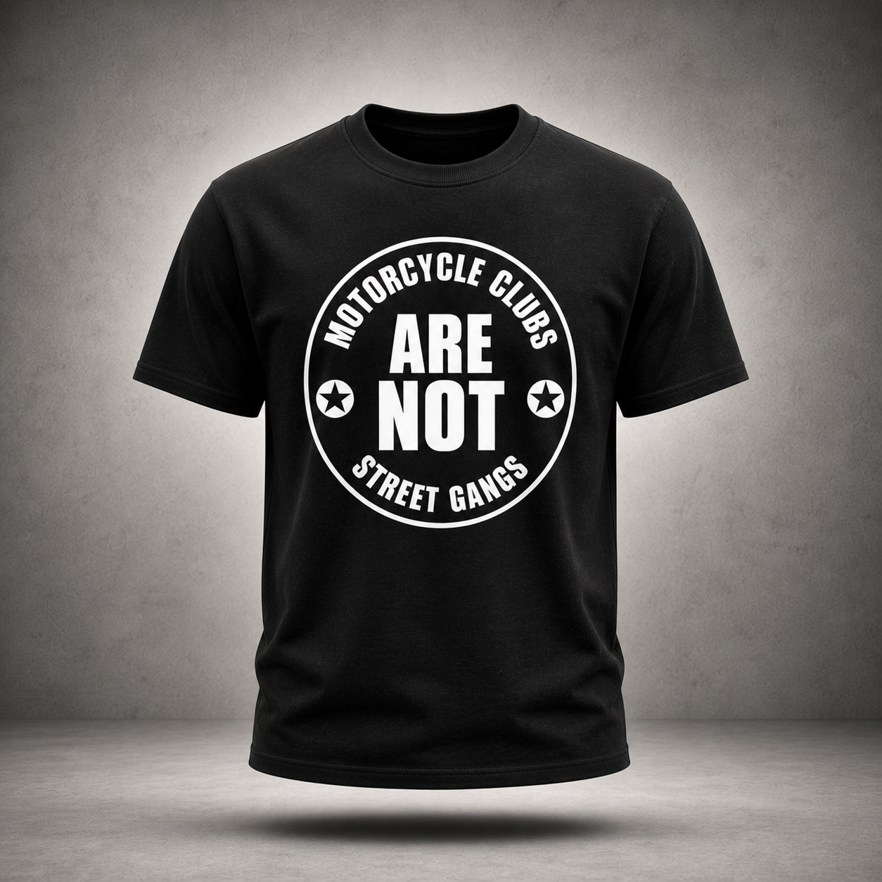 T-shirt Support, Motorcycle clubs are not street gangs