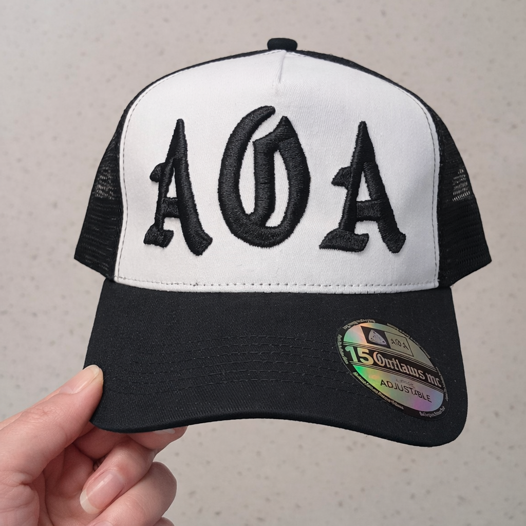Casquette AOA Black and White broderie 3D