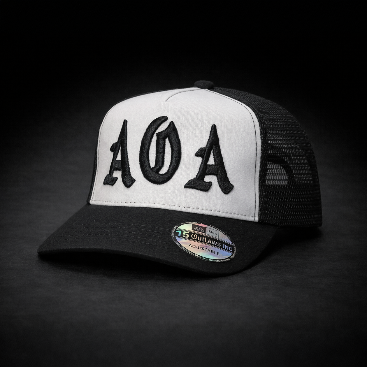 Casquette AOA Black and White broderie 3D