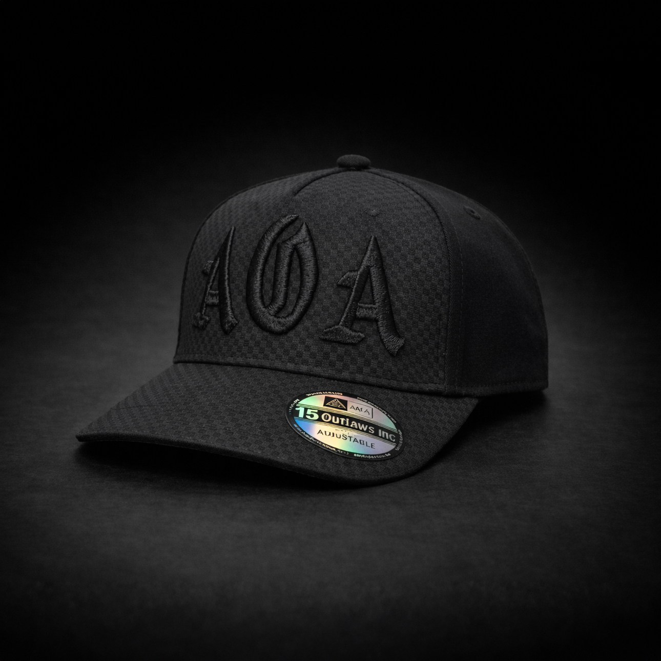 Casquette AOA Full Black Damier broderie 3D