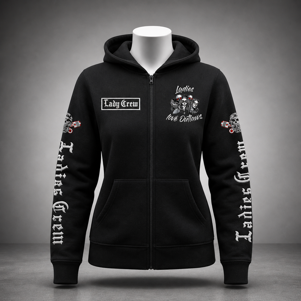 Sweat fermeture zip "ladies crew"