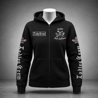 Sweat fermeture zip "ladies crew"