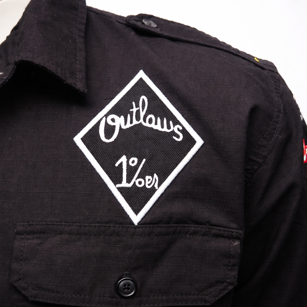Chemise Noire brodé Ripstop Long Sleeve