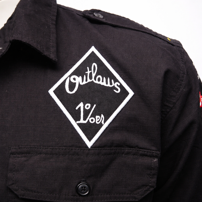 Chemise Noire brodé Ripstop Long Sleeve