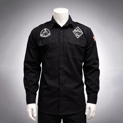 Chemise Noire brodé Ripstop Long Sleeve